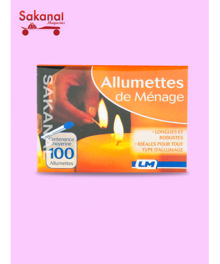 ALLUMETTE PAQUET DE 3 BTES 100